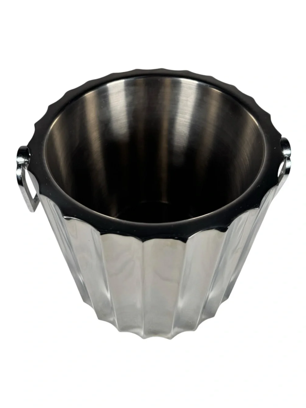 NEW Z Gallerie Skylar Wine Chiller Silver Metal Ice Bucket MSRP $69.95